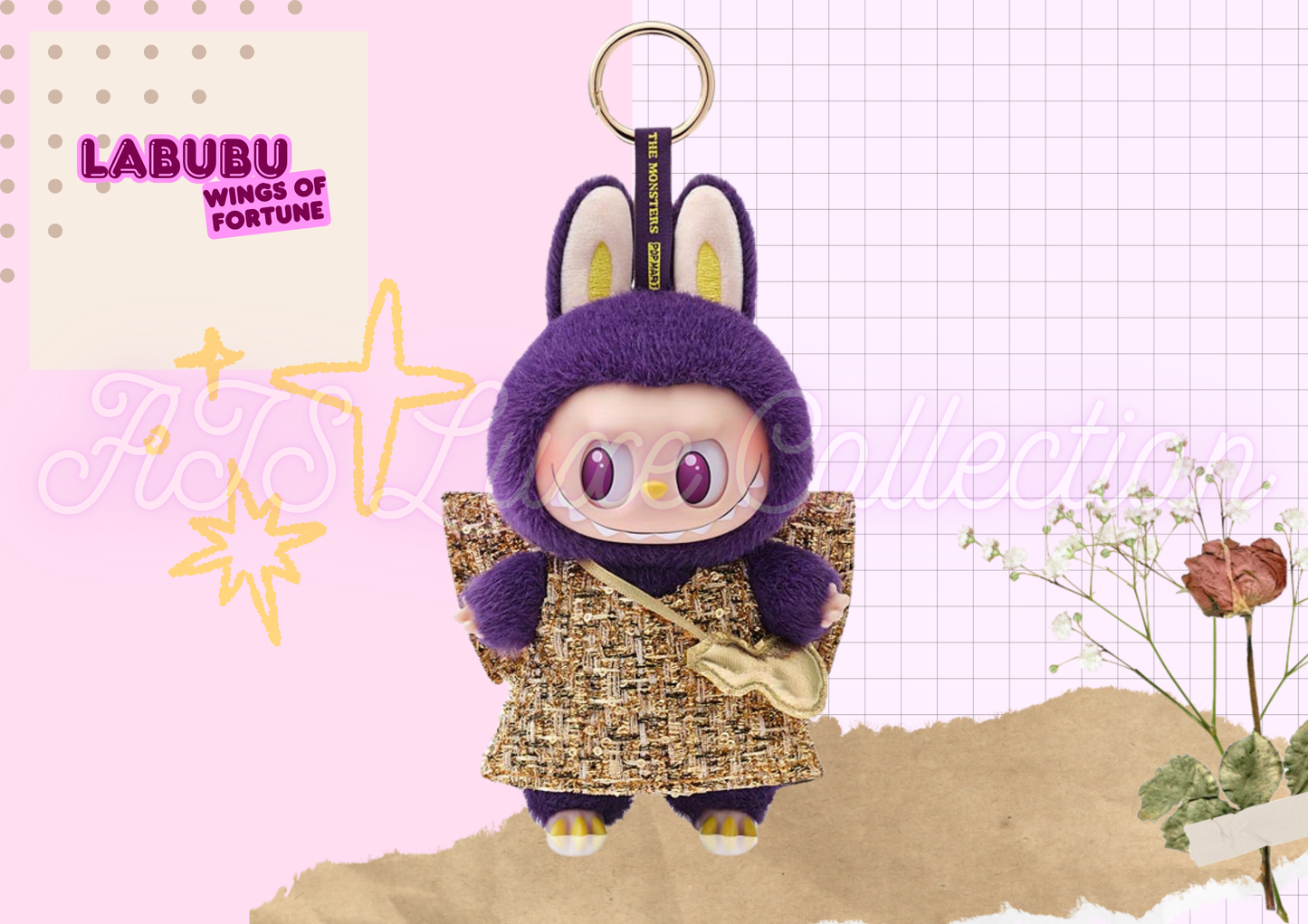 LABUBU × PRONOUNCE - WINGS OF FORTUNE Vinyl Plush Hanging Card