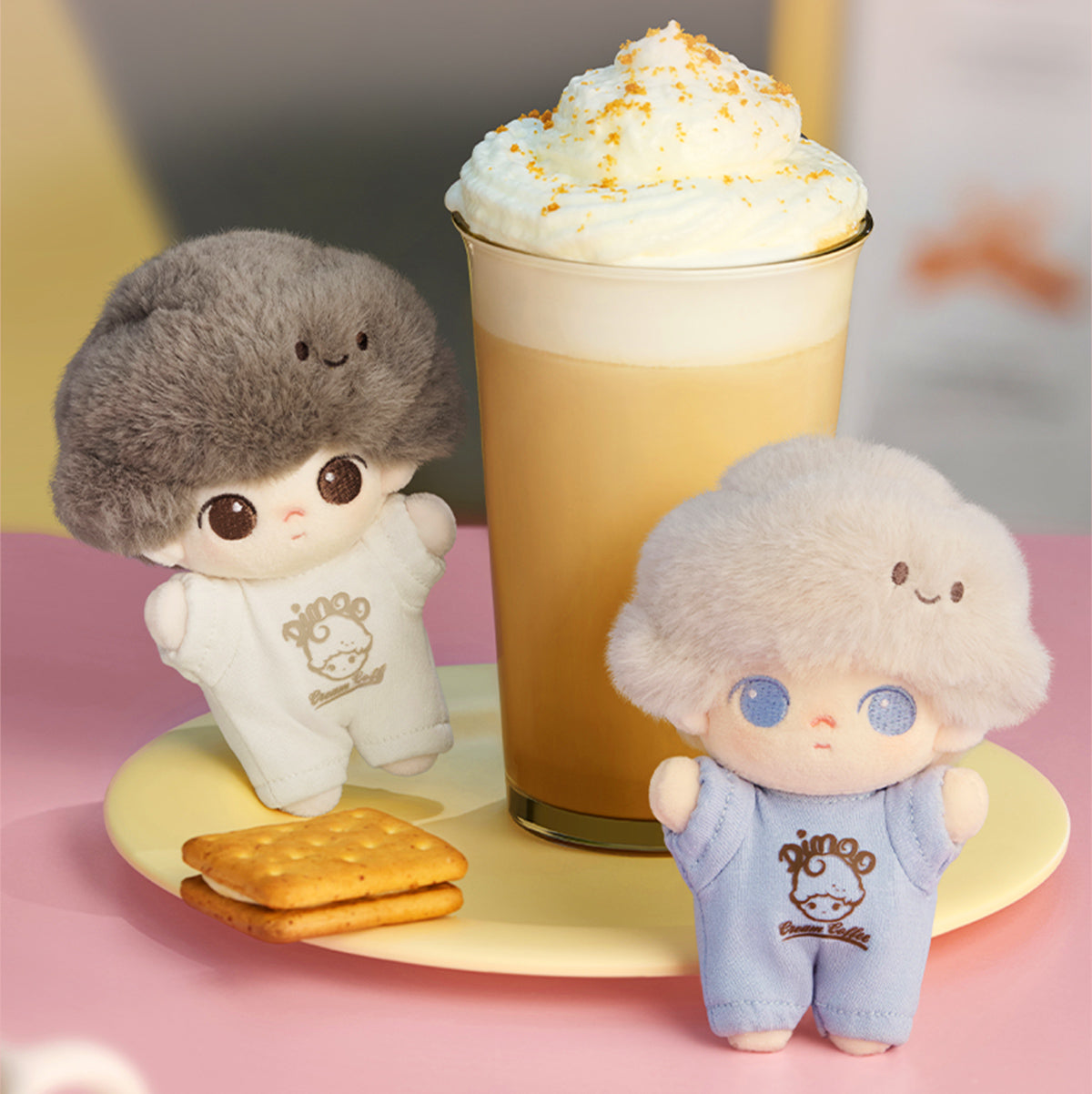 POP MART - DIMOO Crush on Coffee Series — Soft-faced Plush Keychain Blind Box